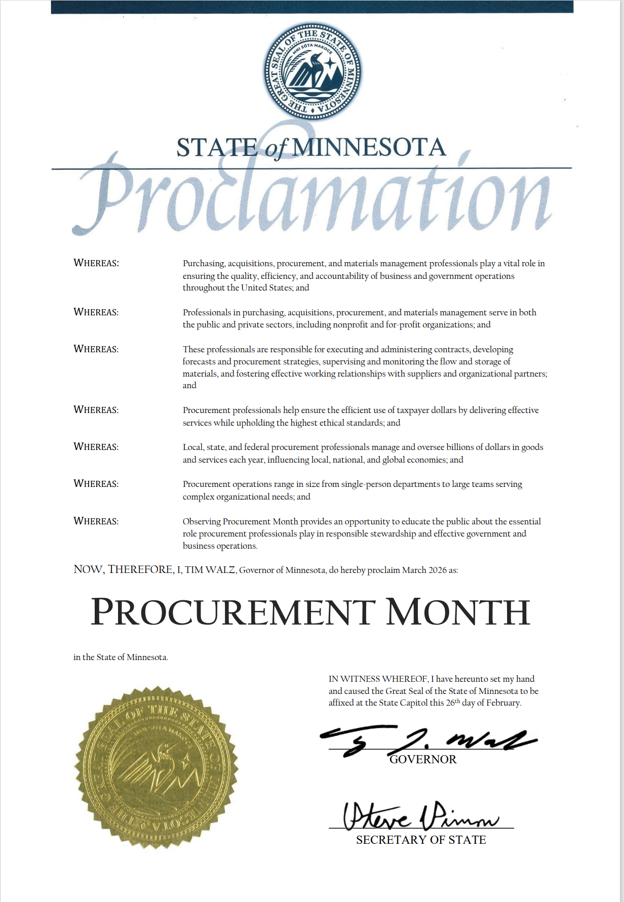 Procurement Month proclamation thumbnail